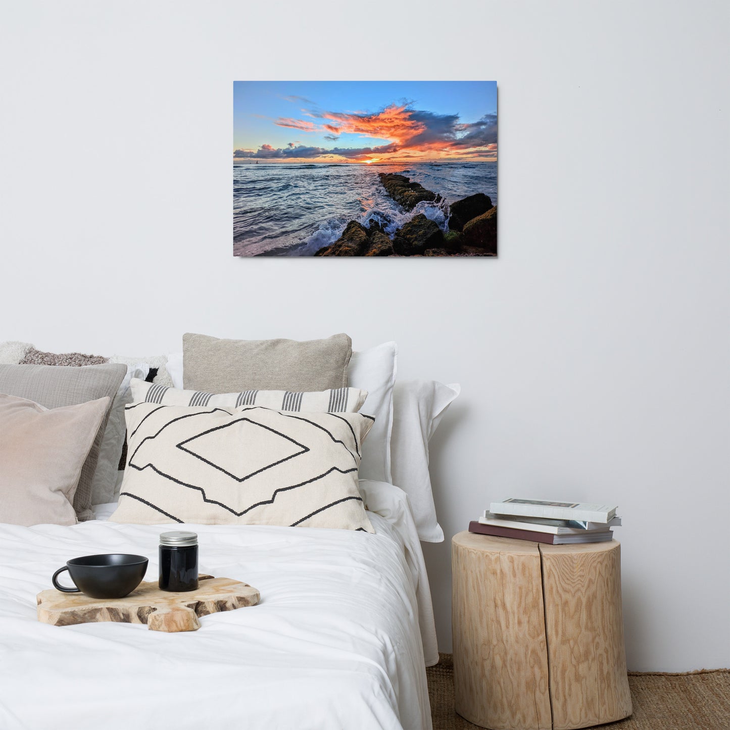 Ocean’s Embrace Hawaii Sunset Metal Poster