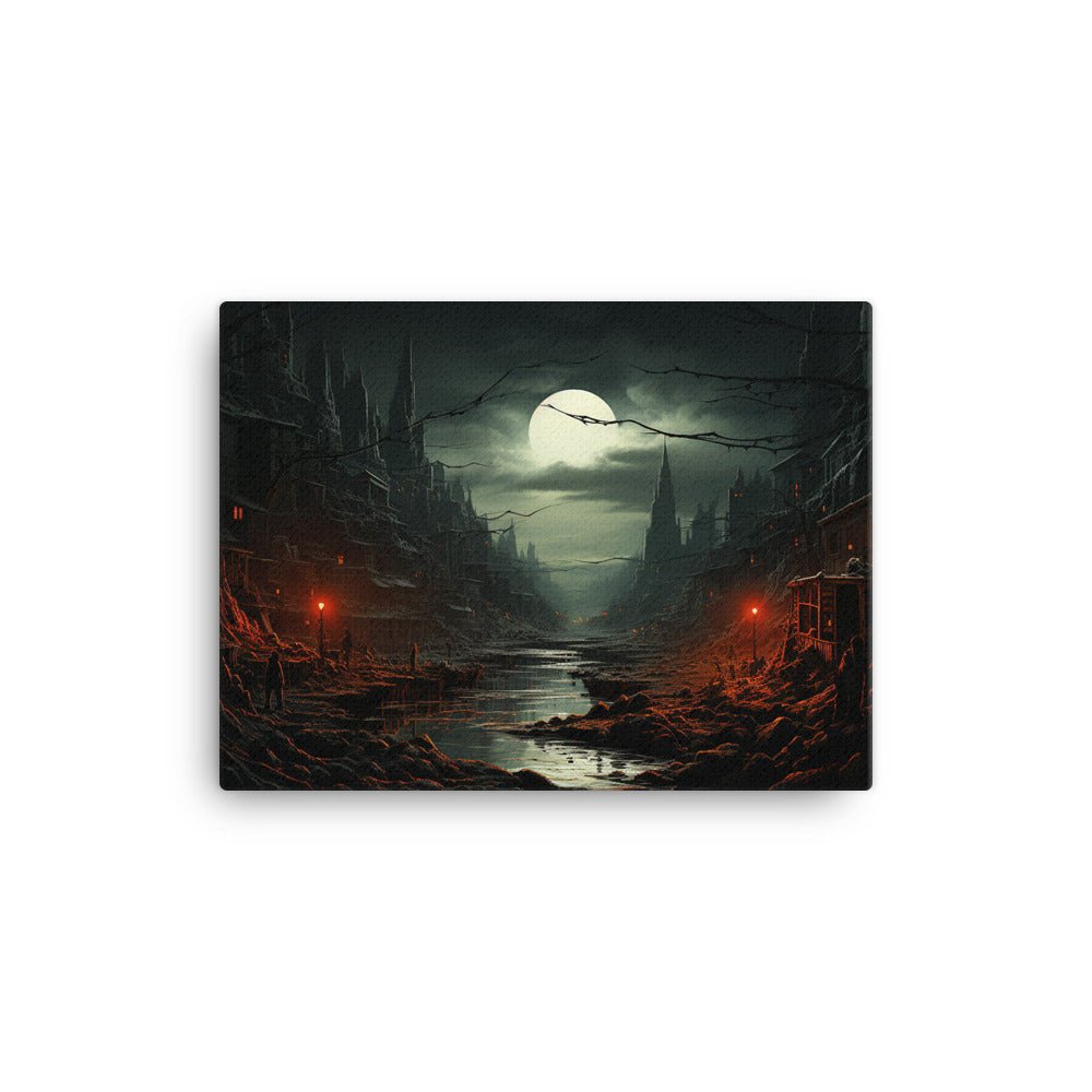Eerie City Canvas Poster - Waywardthird - Poster