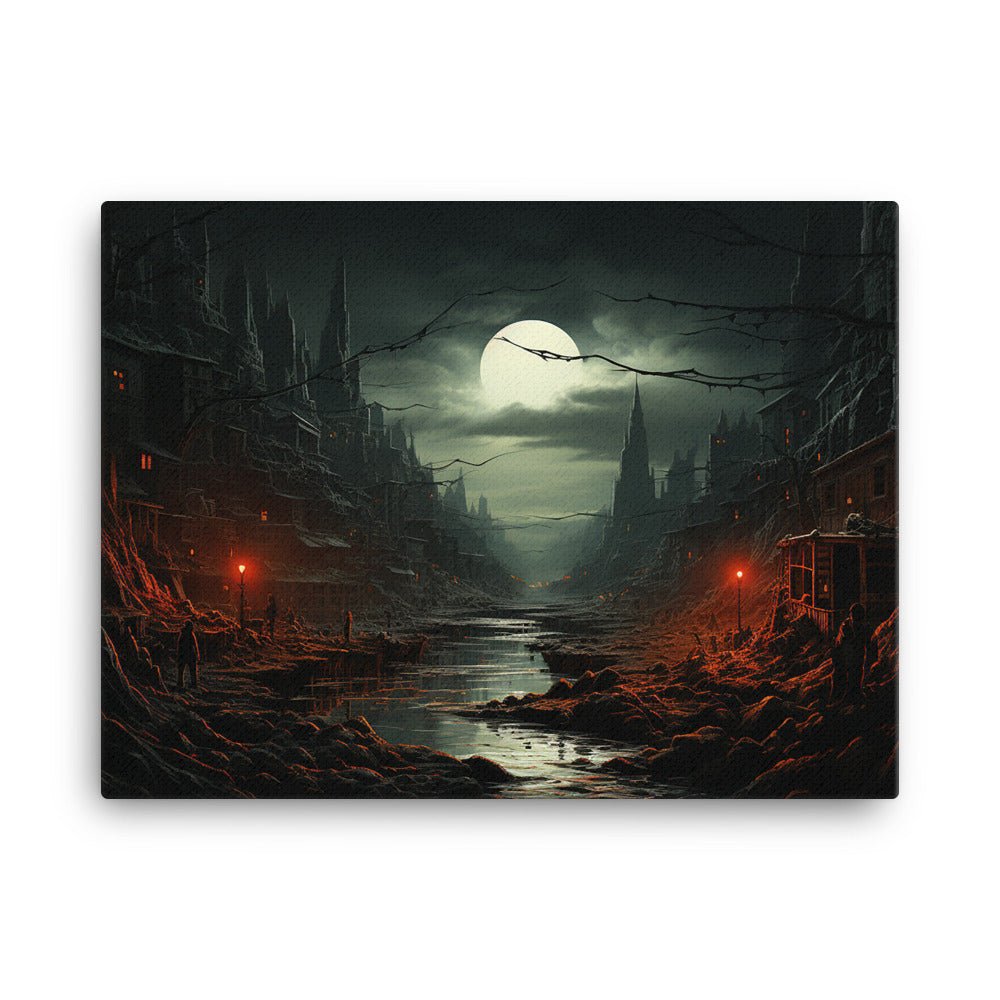 Eerie City Canvas Poster - Waywardthird - Poster