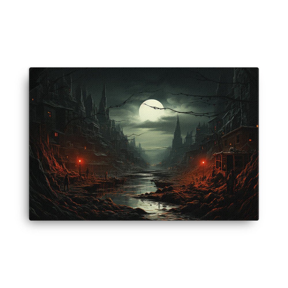Eerie City Canvas Poster - Waywardthird - Poster