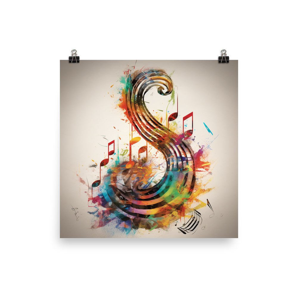 Abstract Music Note Art