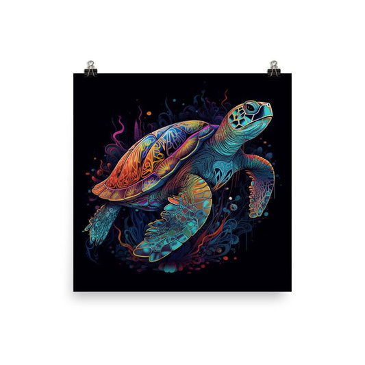Colorful Sea Turtle - Waywardthird -