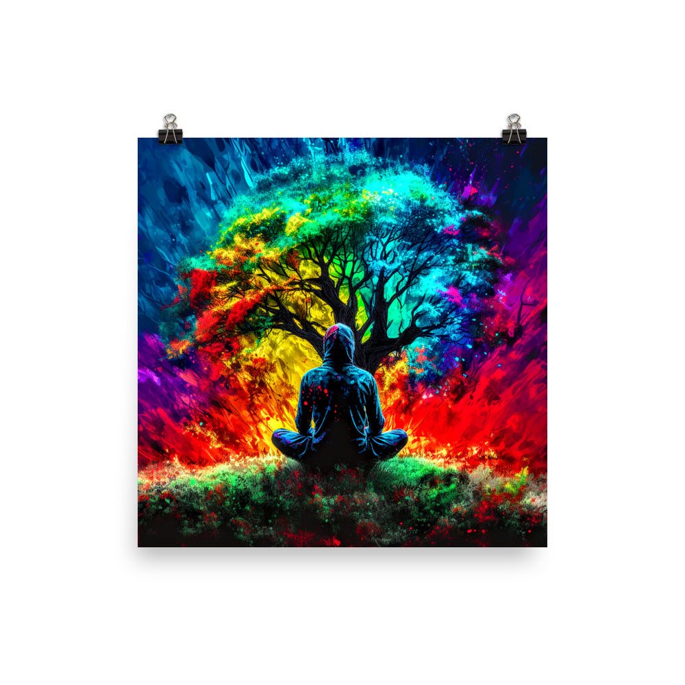 Colorful Splatter Tree Poster - Waywardthird - Poster
