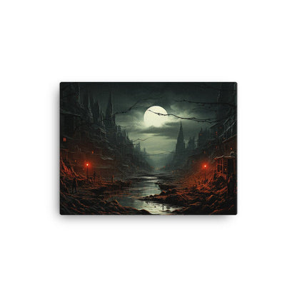 Eerie City Canvas Poster - Waywardthird - Poster