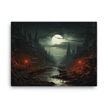Eerie City Canvas Poster - Waywardthird - Poster