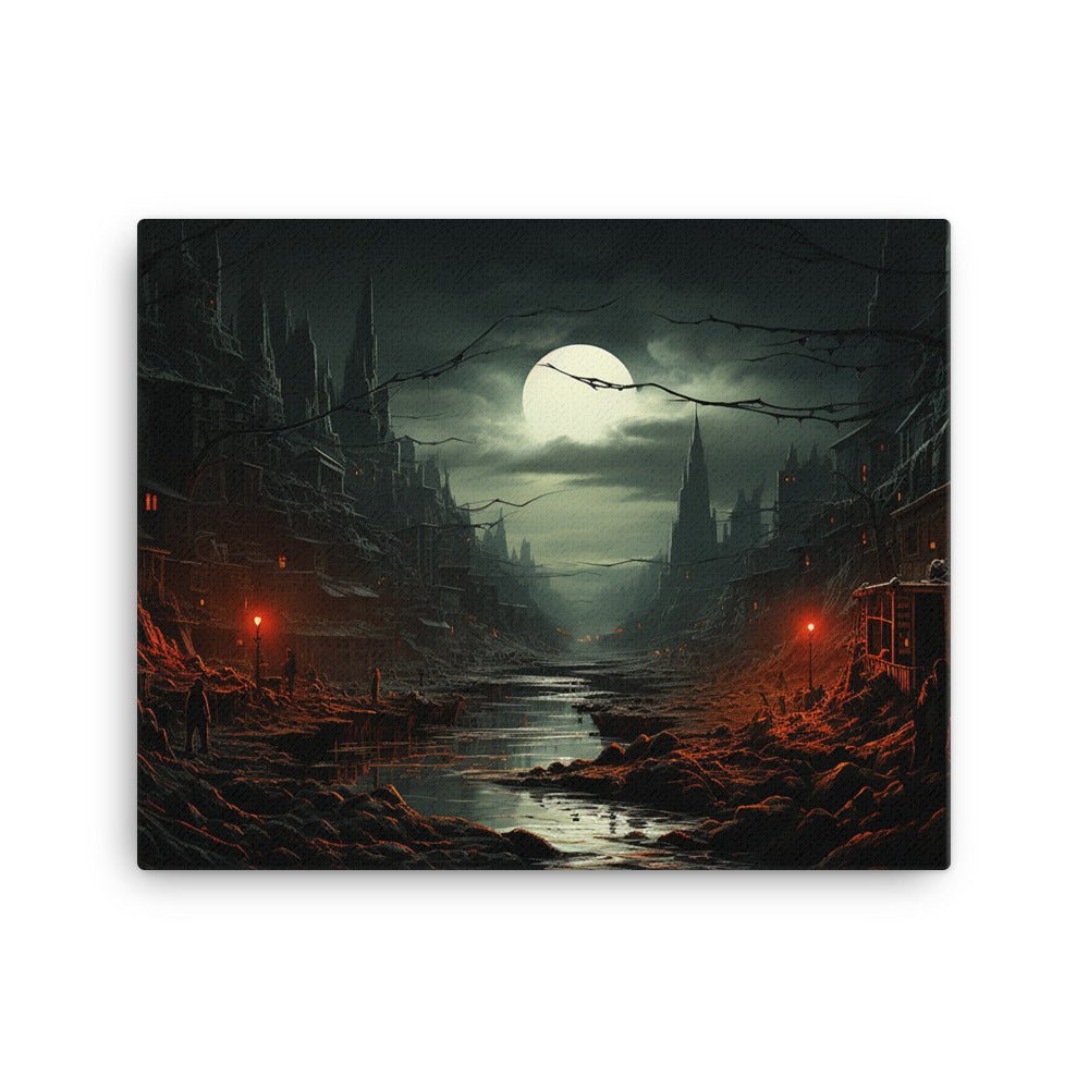 Eerie City Canvas Poster - Waywardthird - Poster