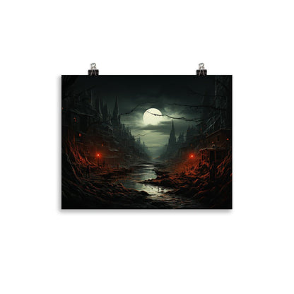Eerie City Poster - Waywardthird -