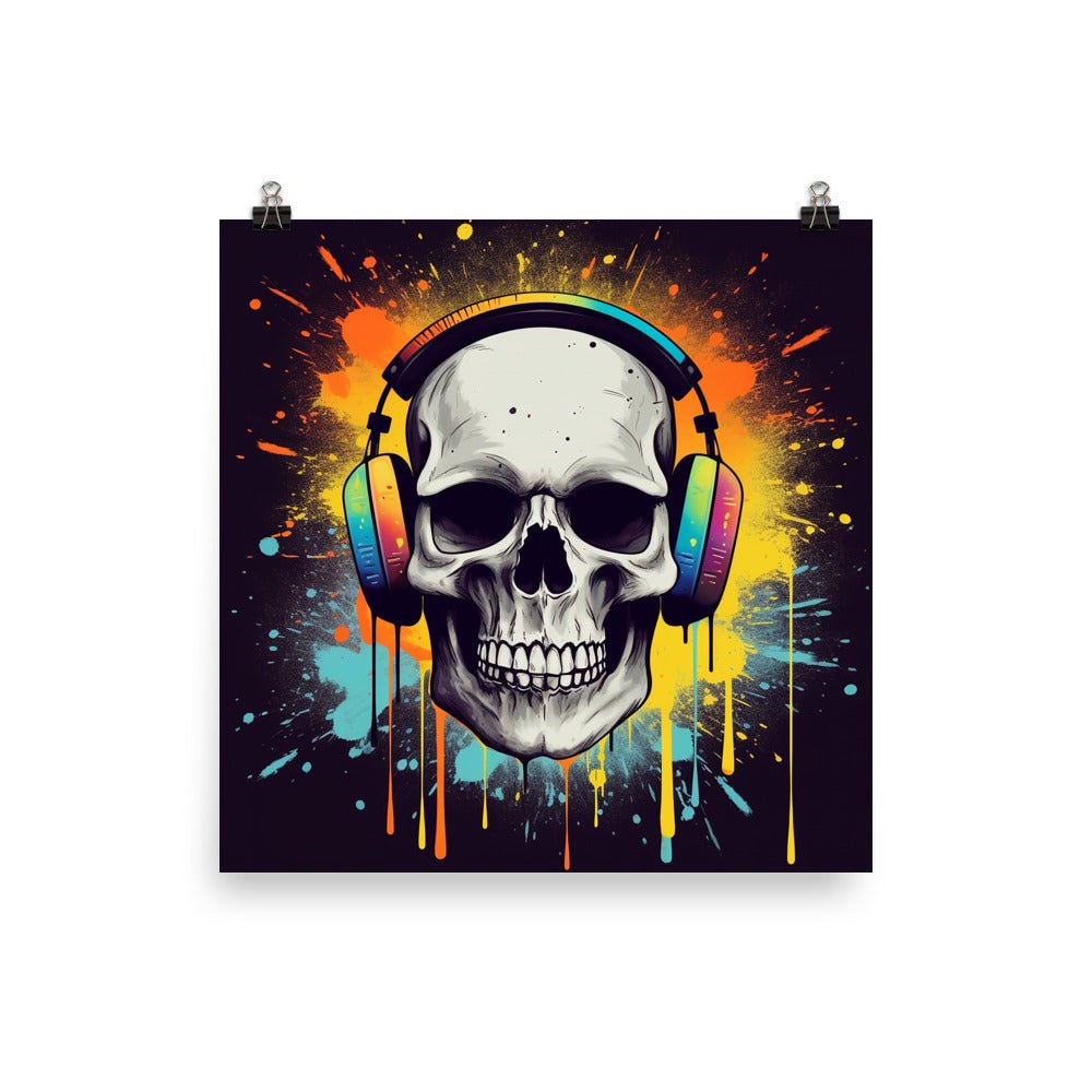 Graffiti Headphone Skull - Waywardthird -