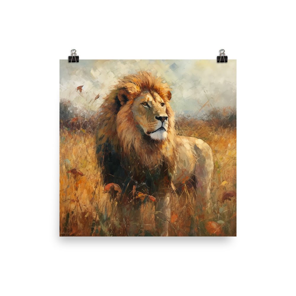Painted Lion in Field - Waywardthird -