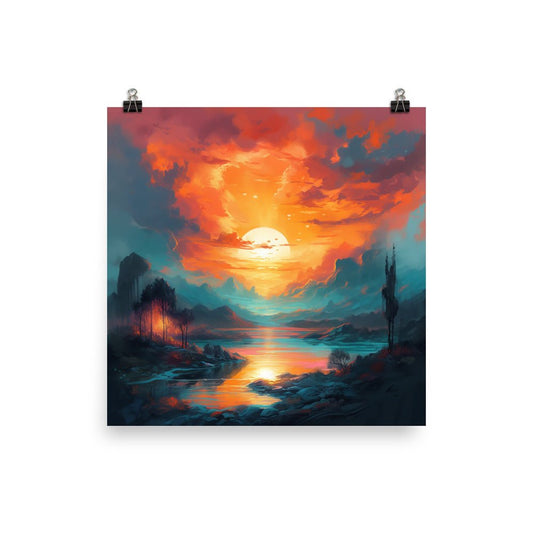 Sunset (Hand Drawn Style) - Waywardthird -